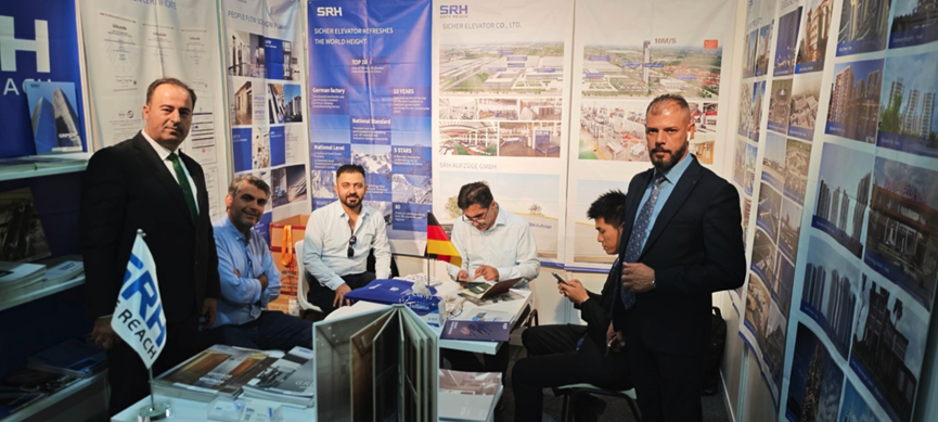 森赫电梯亮相2025年伊拉克国际建筑建材博览会，助力中东基建新未来